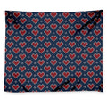 Heart Knitted Pattern Print Tapestry