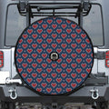 Heart Knitted Pattern Print Tire Cover With Camera Hole