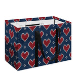 Heart Knitted Pattern Print Utility Tote Bag