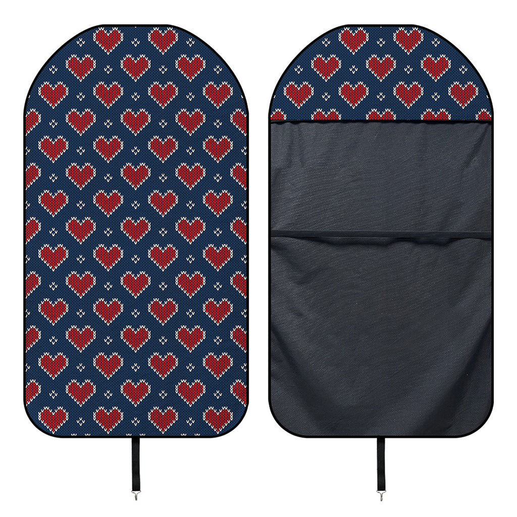 Heart Knitted Pattern Print Waterproof Car Seat Cover