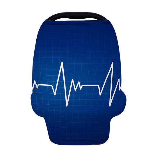 Heartbeat Cardiogram Print Baby Seat Cover