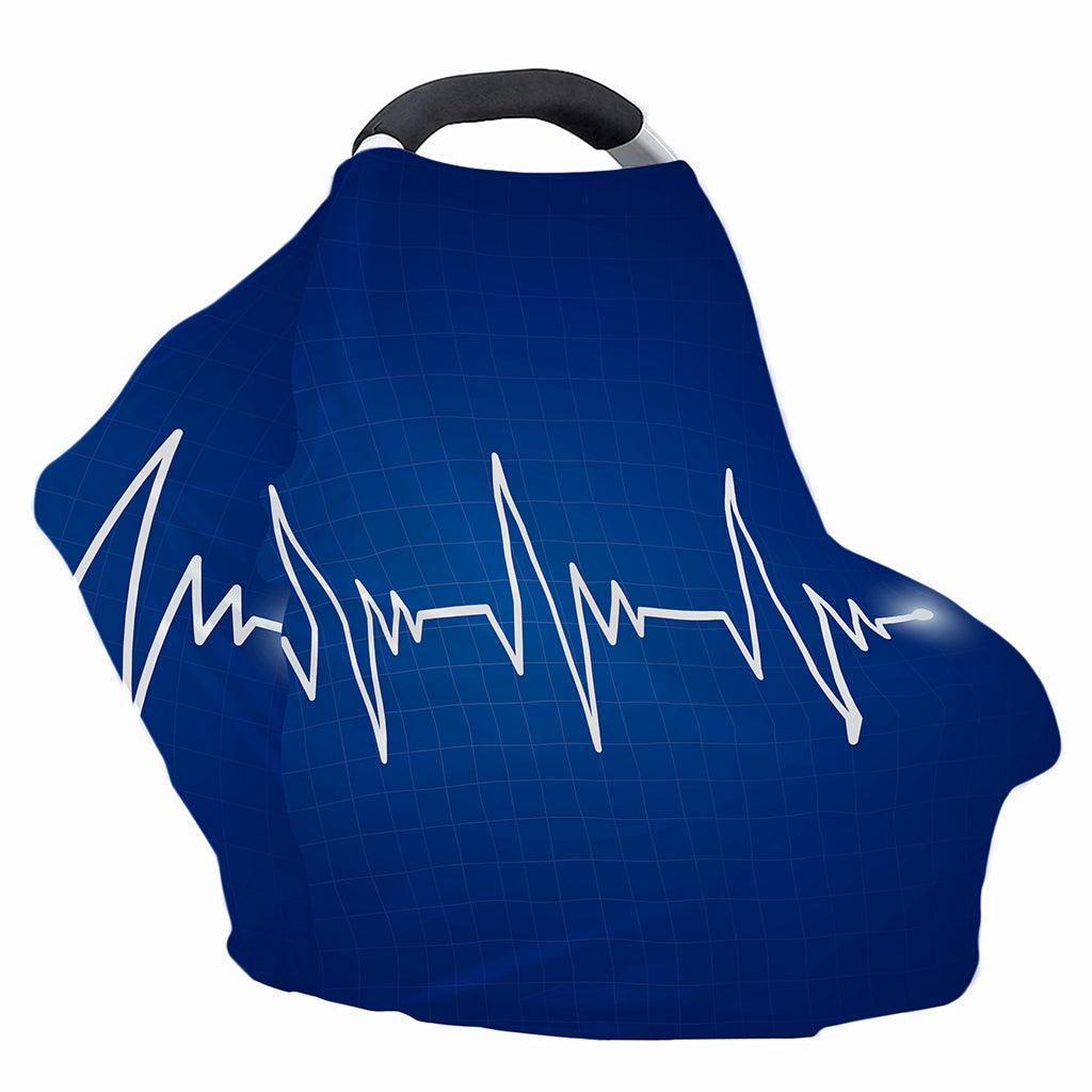 Heartbeat Cardiogram Print Baby Seat Cover