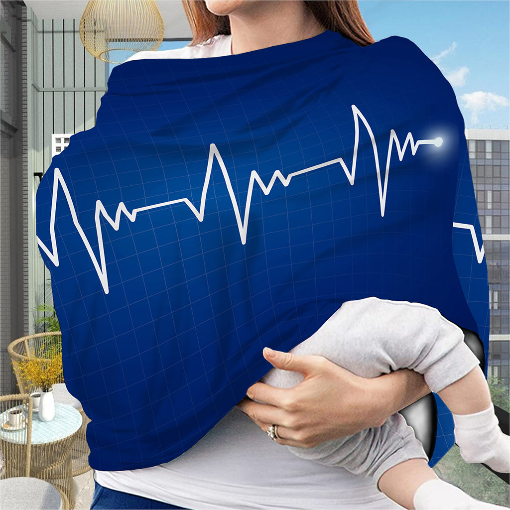 Heartbeat Cardiogram Print Baby Seat Cover