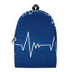 Heartbeat Cardiogram Print Backpack