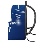 Heartbeat Cardiogram Print Backpack