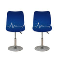 Heartbeat Cardiogram Print Bar Stool Covers