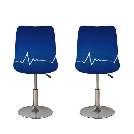 Heartbeat Cardiogram Print Bar Stool Covers