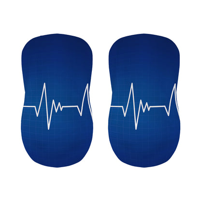 Heartbeat Cardiogram Print Bar Stool Covers