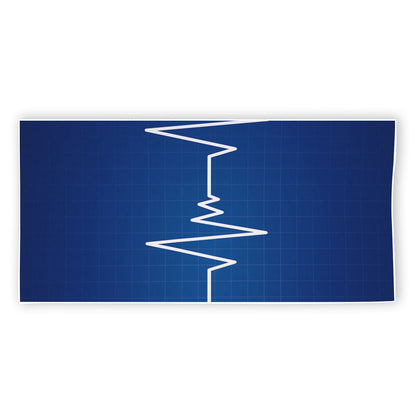 Heartbeat Cardiogram Print Beach Towel