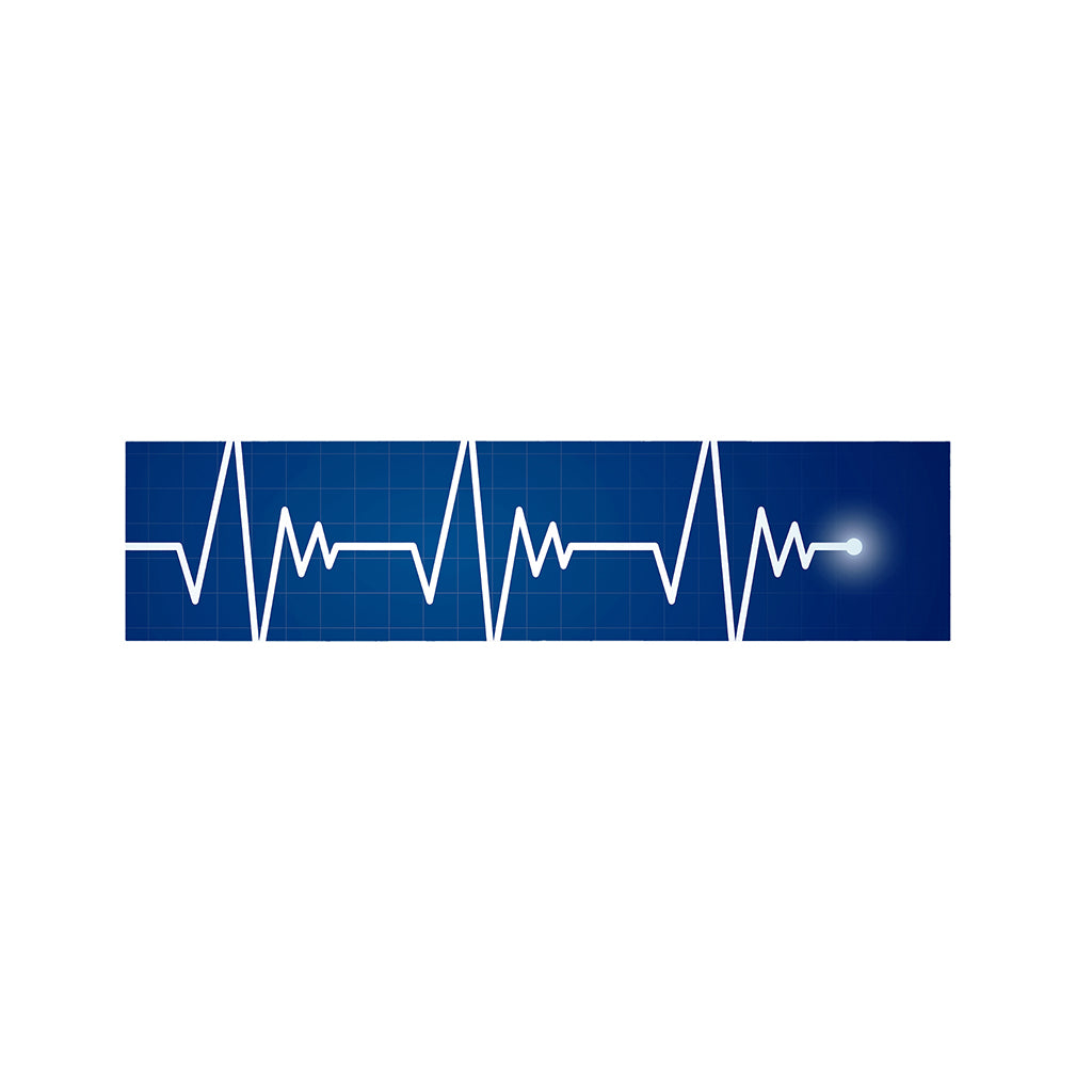 Heartbeat Cardiogram Print Bed Runner