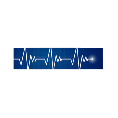 Heartbeat Cardiogram Print Bed Runner