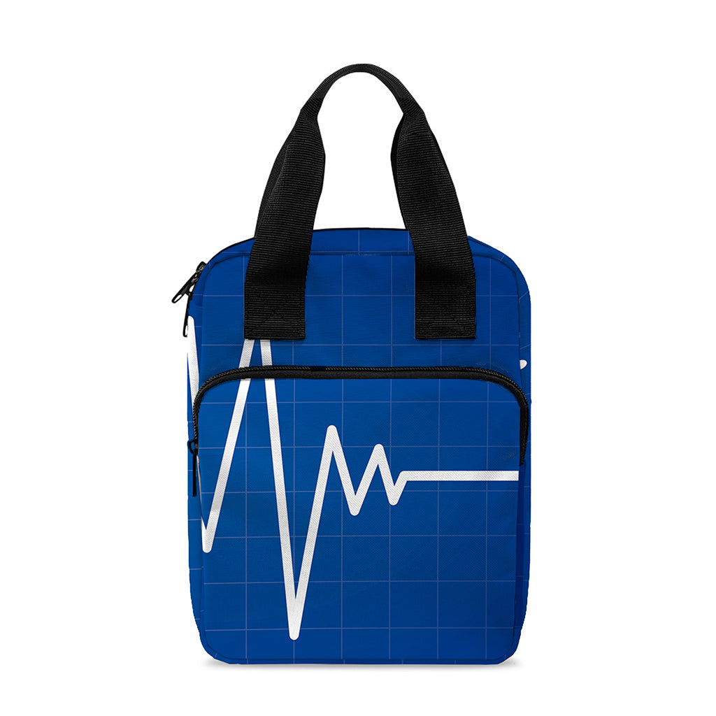 Heartbeat Cardiogram Print Bible Tote Bag