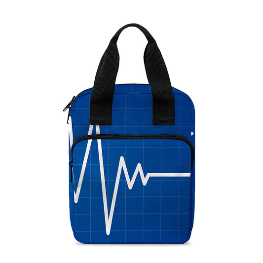 Heartbeat Cardiogram Print Bible Tote Bag