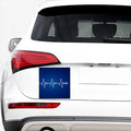 Heartbeat Cardiogram Print Car Sticker
