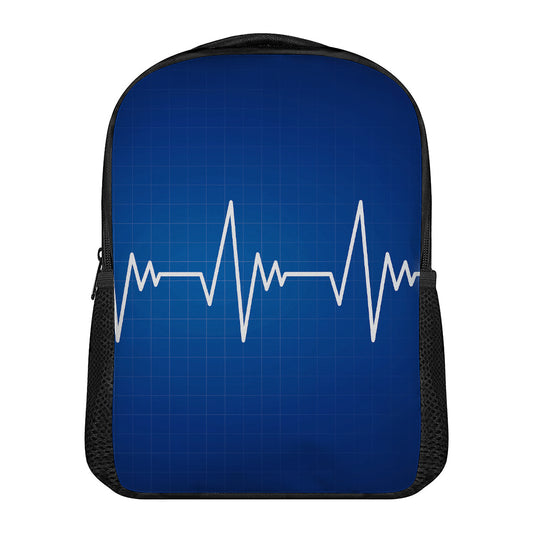Heartbeat Cardiogram Print Casual Backpack