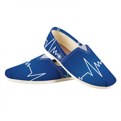 Heartbeat Cardiogram Print Casual Shoes