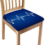 Heartbeat Cardiogram Print Chair Cushion Cover