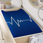 Heartbeat Cardiogram Print Changing Pad Cover