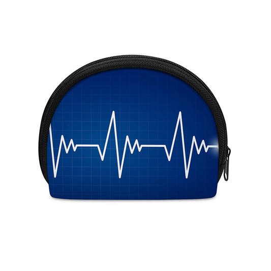 Heartbeat Cardiogram Print Coin Purse