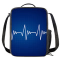 Heartbeat Cardiogram Print Crossbody Lunch Bag