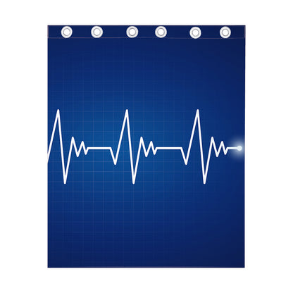 Heartbeat Cardiogram Print Curtain