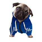 Heartbeat Cardiogram Print Dog Zip Up Hoodie