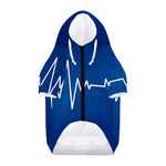 Heartbeat Cardiogram Print Dog Zip Up Hoodie