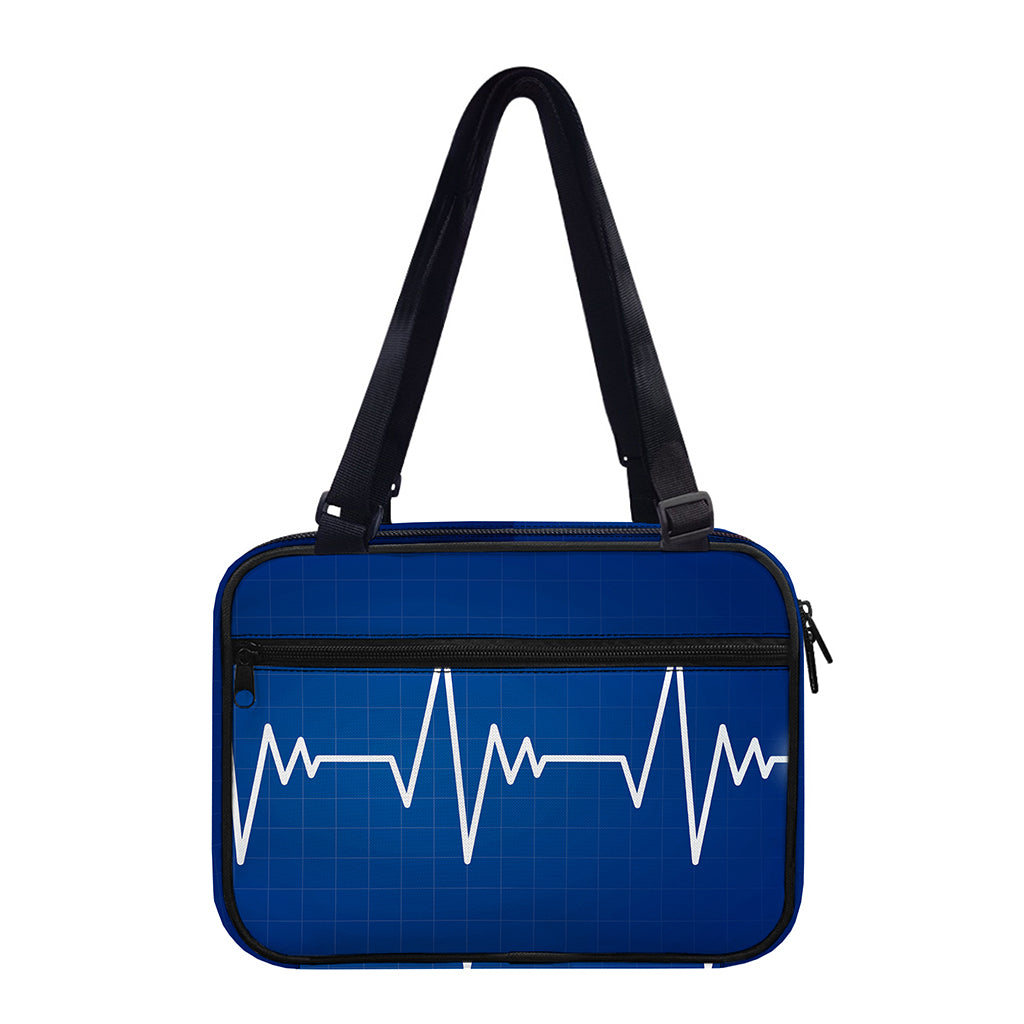Heartbeat Cardiogram Print Double Strap Bible Bag