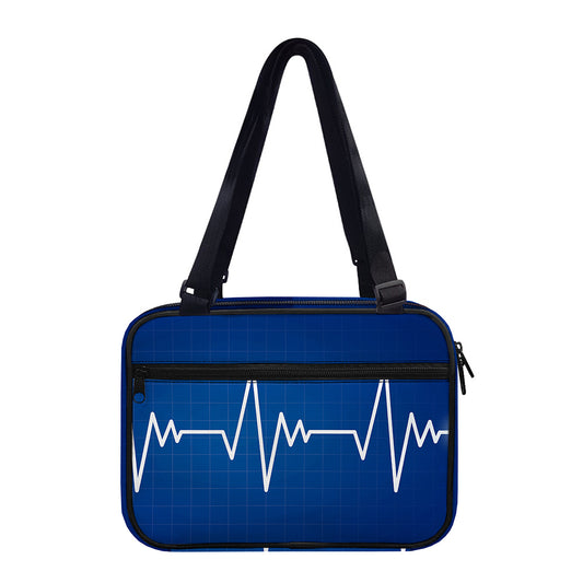 Heartbeat Cardiogram Print Double Strap Bible Bag