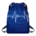 Heartbeat Cardiogram Print Drawstring Backpack