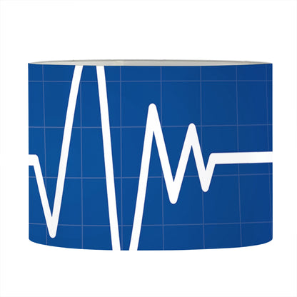 Heartbeat Cardiogram Print Drum Lamp Shade