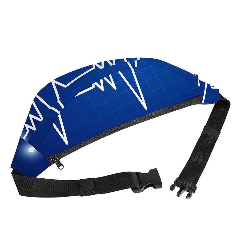 Heartbeat Cardiogram Print Fanny Pack