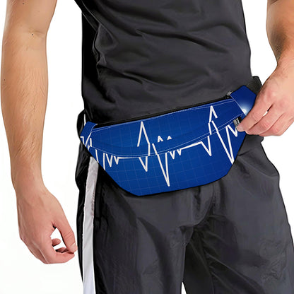 Heartbeat Cardiogram Print Fanny Pack