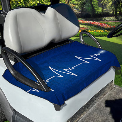 Heartbeat Cardiogram Print Golf Cart Seat Cover
