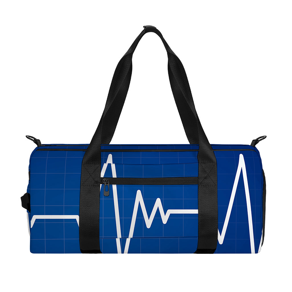 Heartbeat Cardiogram Print Gym Bag