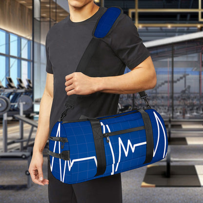 Heartbeat Cardiogram Print Gym Bag