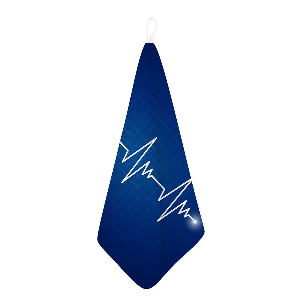 Heartbeat Cardiogram Print Hand Towel