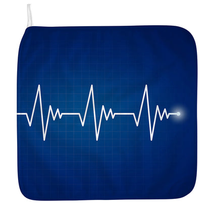 Heartbeat Cardiogram Print Hand Towel