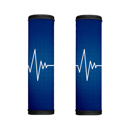 Heartbeat Cardiogram Print Handle Covers