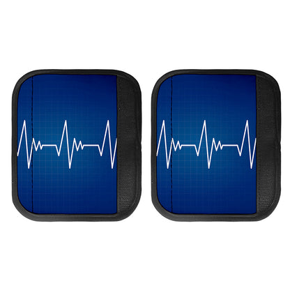 Heartbeat Cardiogram Print Handle Covers