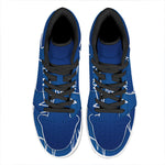 Heartbeat Cardiogram Print High Top Leather Sneakers