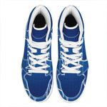 Heartbeat Cardiogram Print High Top Leather Sneakers