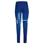 Heartbeat Cardiogram Print High-Waisted Pocket Leggings