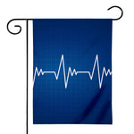 Heartbeat Cardiogram Print House Flag