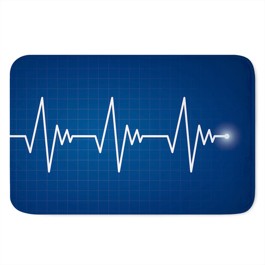 Heartbeat Cardiogram Print Indoor Door Mat