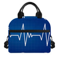 Heartbeat Cardiogram Print Insulated Lunch Bag