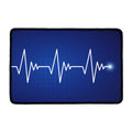 Heartbeat Cardiogram Print Kitchen Mat