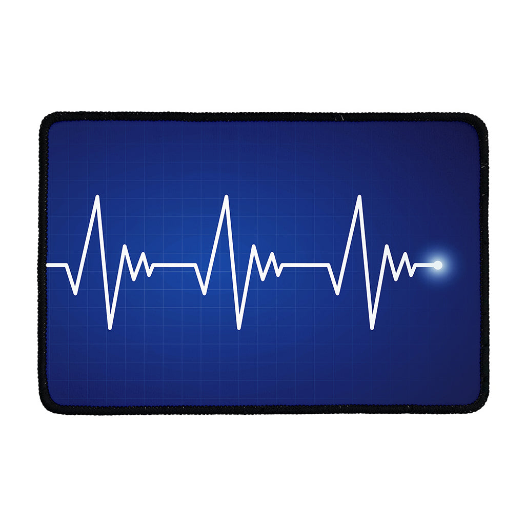 Heartbeat Cardiogram Print Kitchen Mat