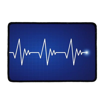 Heartbeat Cardiogram Print Kitchen Mat
