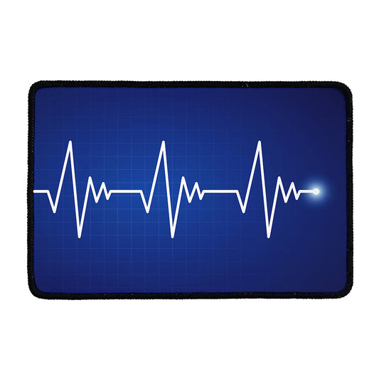 Heartbeat Cardiogram Print Kitchen Mat